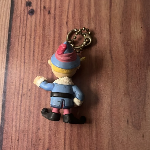 Vintage Red Nose Reindeer Elf KeyChain - Picture 2 of 3